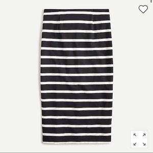 Knit pencil skirt in stripe